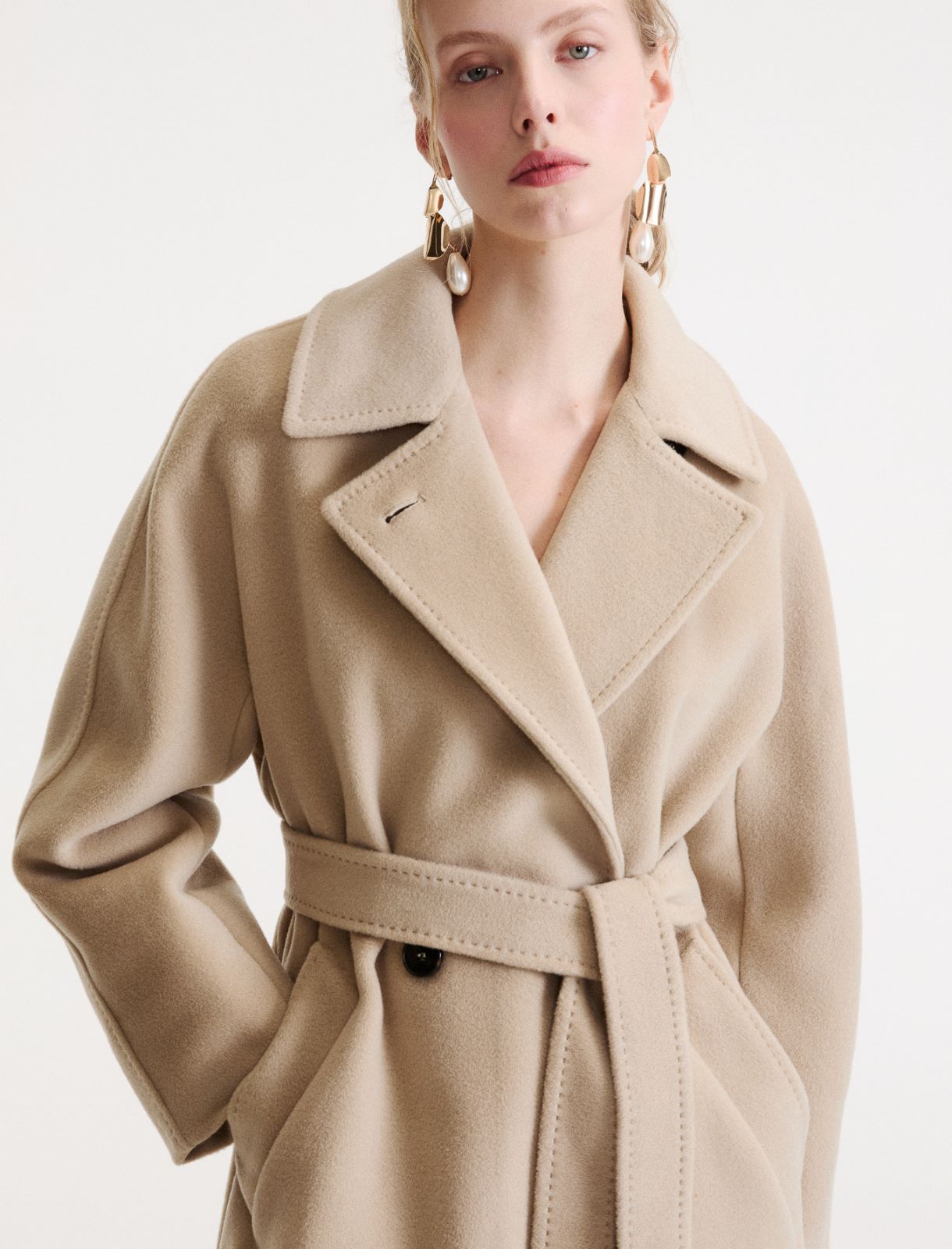 Double-breasted pure wool coat - OREGANO - Marella - 5