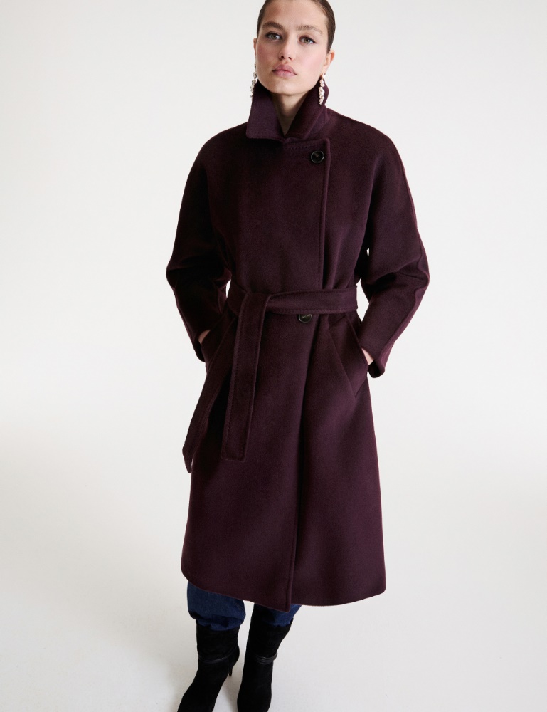 Double-breasted pure wool coat - Marella