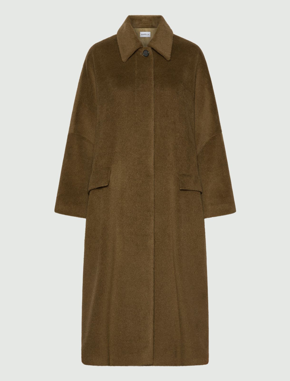 Manteau surdimensionné en alpaga - KAKI - Marella