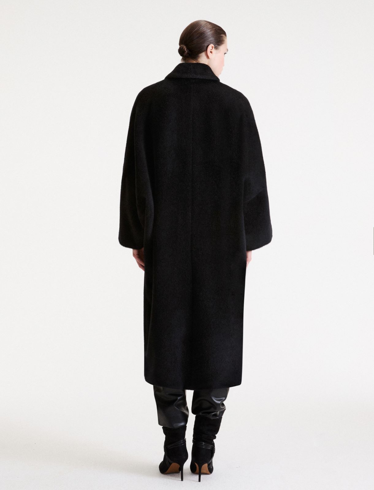 Oversize-Mantel aus Alpaka - SCHWARZ - Marella - 3