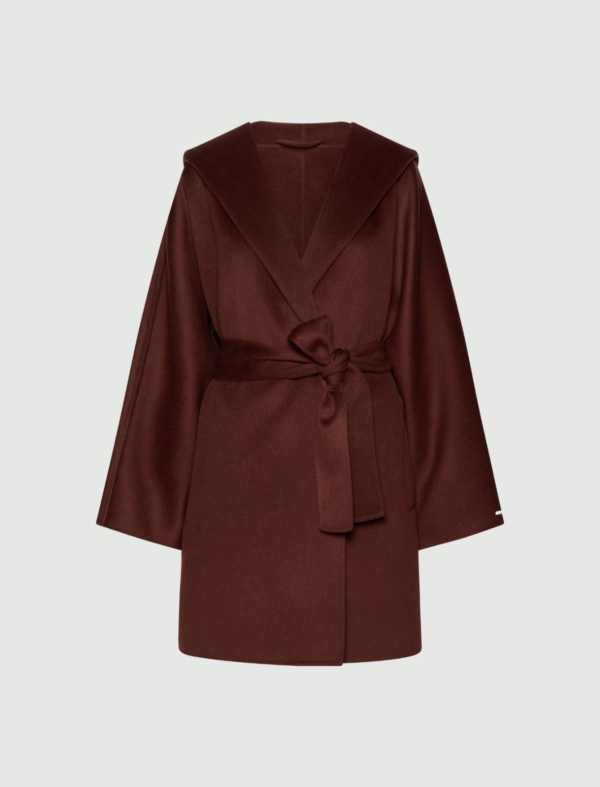 Pure wool double-sided fabric coat - BROWN - Marella