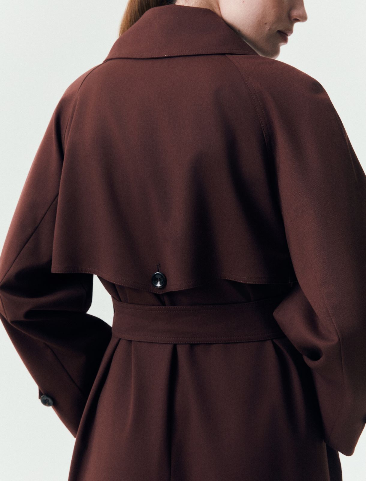 Double-breasted trench coat - CHOCOLATE - Marella - 6