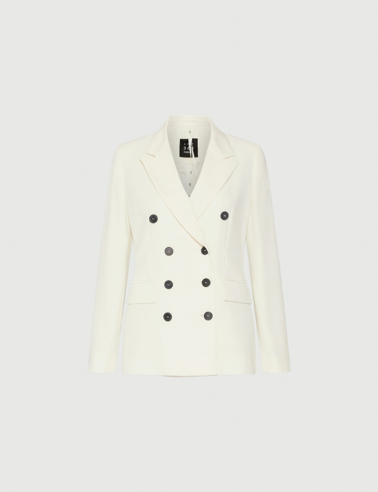 Double-breasted envers satin blazer - Marella