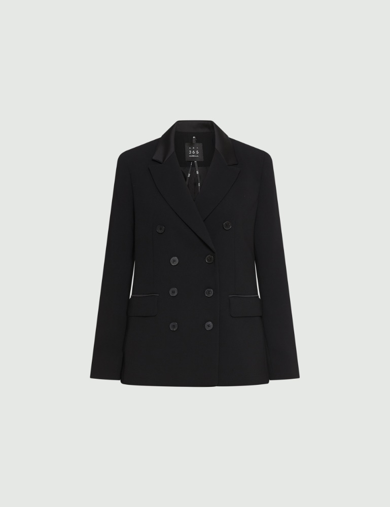 Double-breasted envers satin blazer - Marella