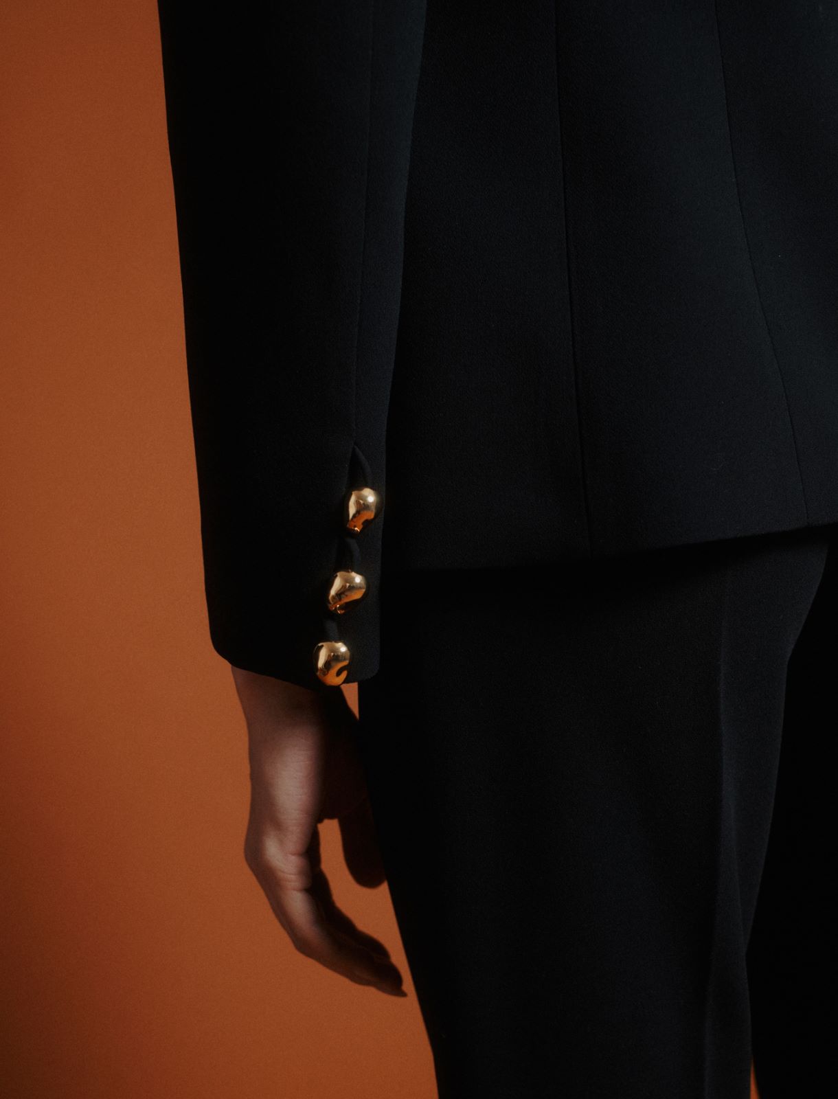 Crew-neck jacket in envers satin - BLACK - Marella - 5