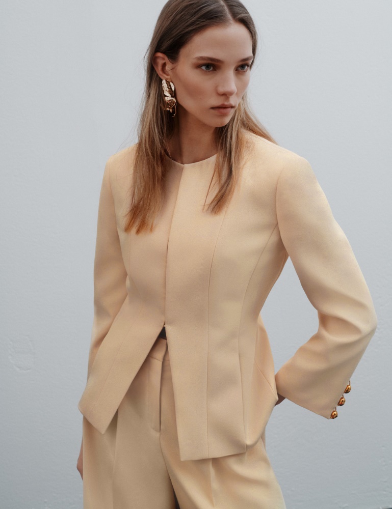 Hochgeschlossene Jacke aus Envers-Satin - Marella