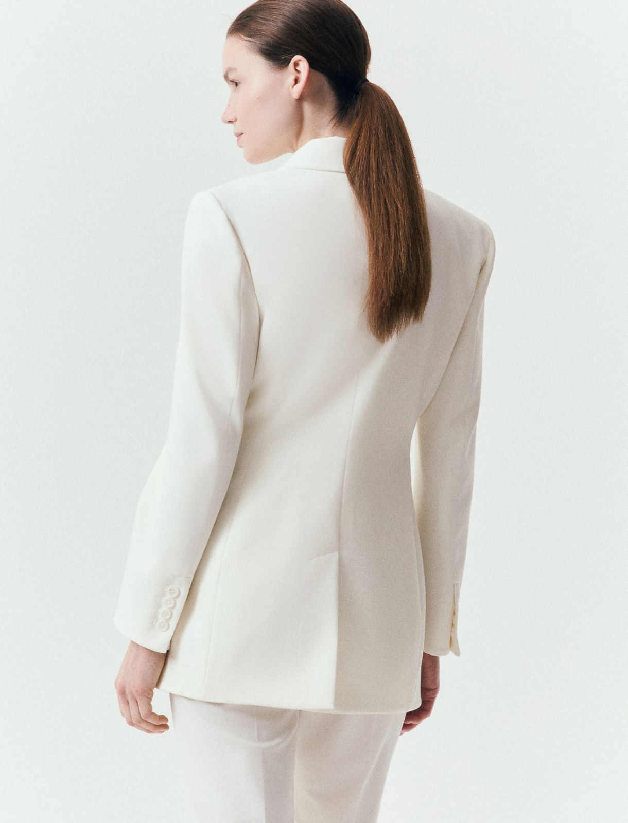 Mini-Ruffle Trim Blazer - IVORY - Marella - 3
