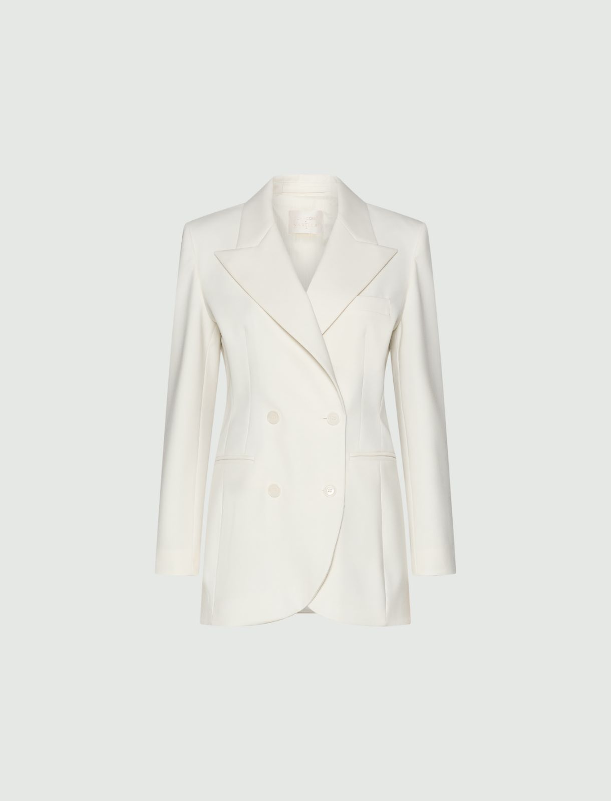 Mini-Ruffle Trim Blazer - IVORY - Marella