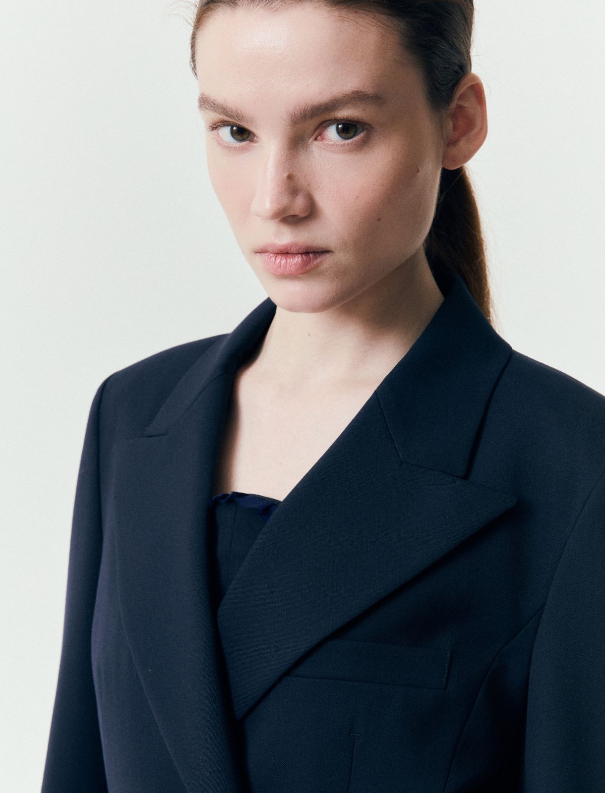 Mini-Ruffle Trim Blazer - NAVY - Marella - 5