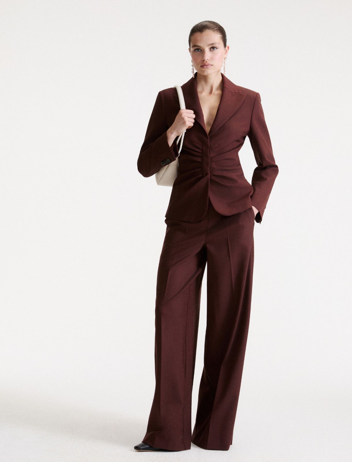 Stretch twill jacket - BROWN - Marella - 2