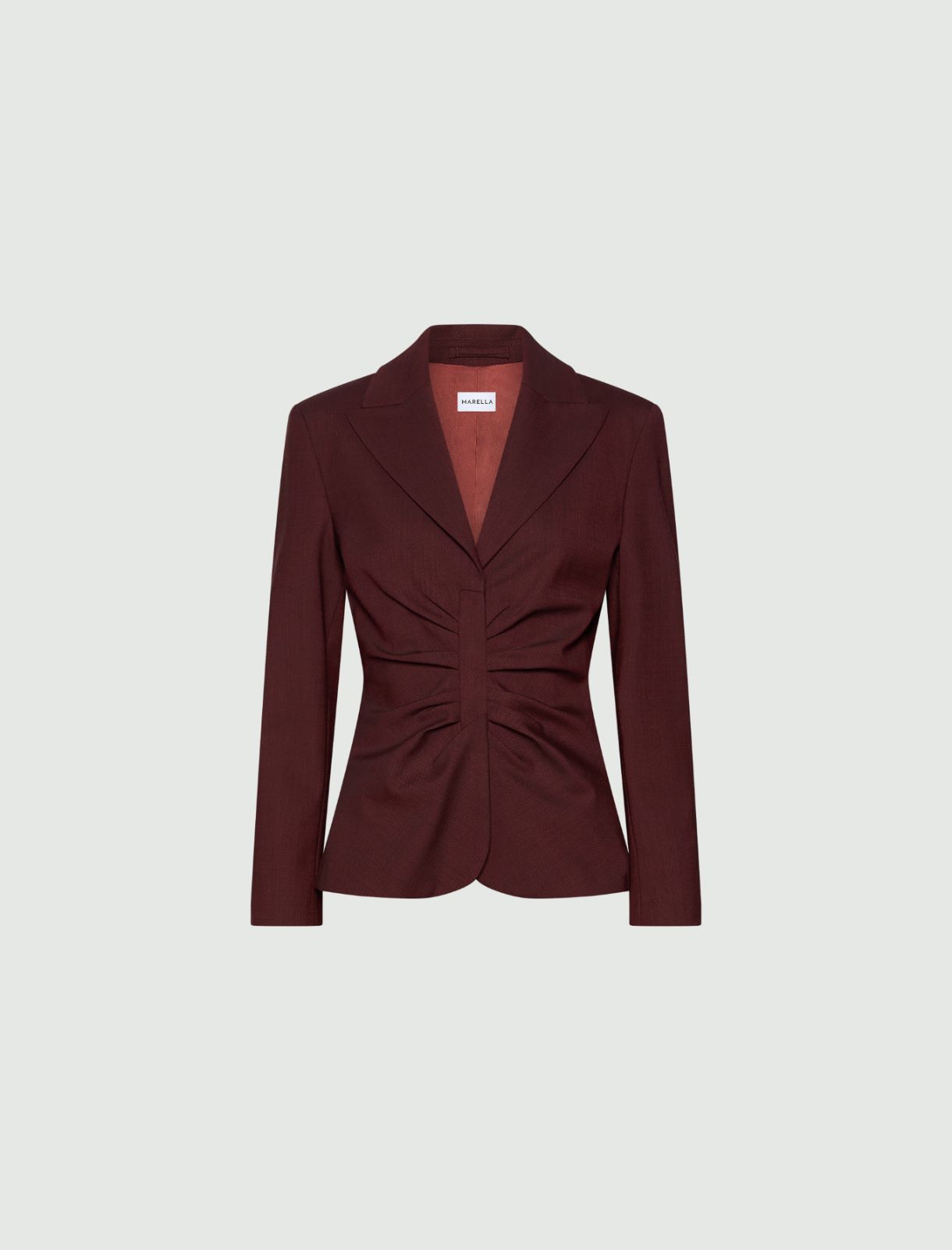 Stretch twill jacket - BROWN - Marella