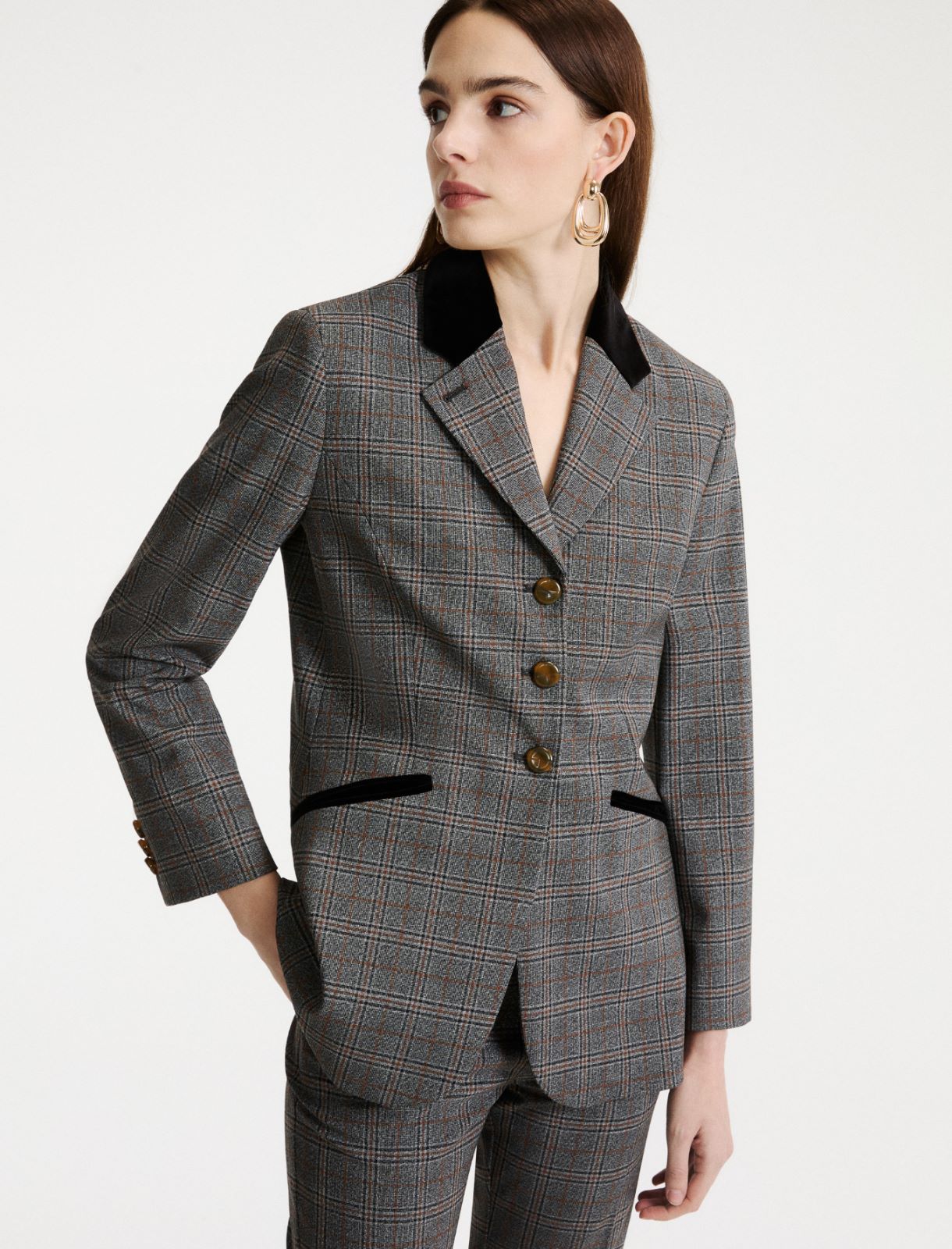 Slim-fit stretch twill blazer - GREY - Marella - 4