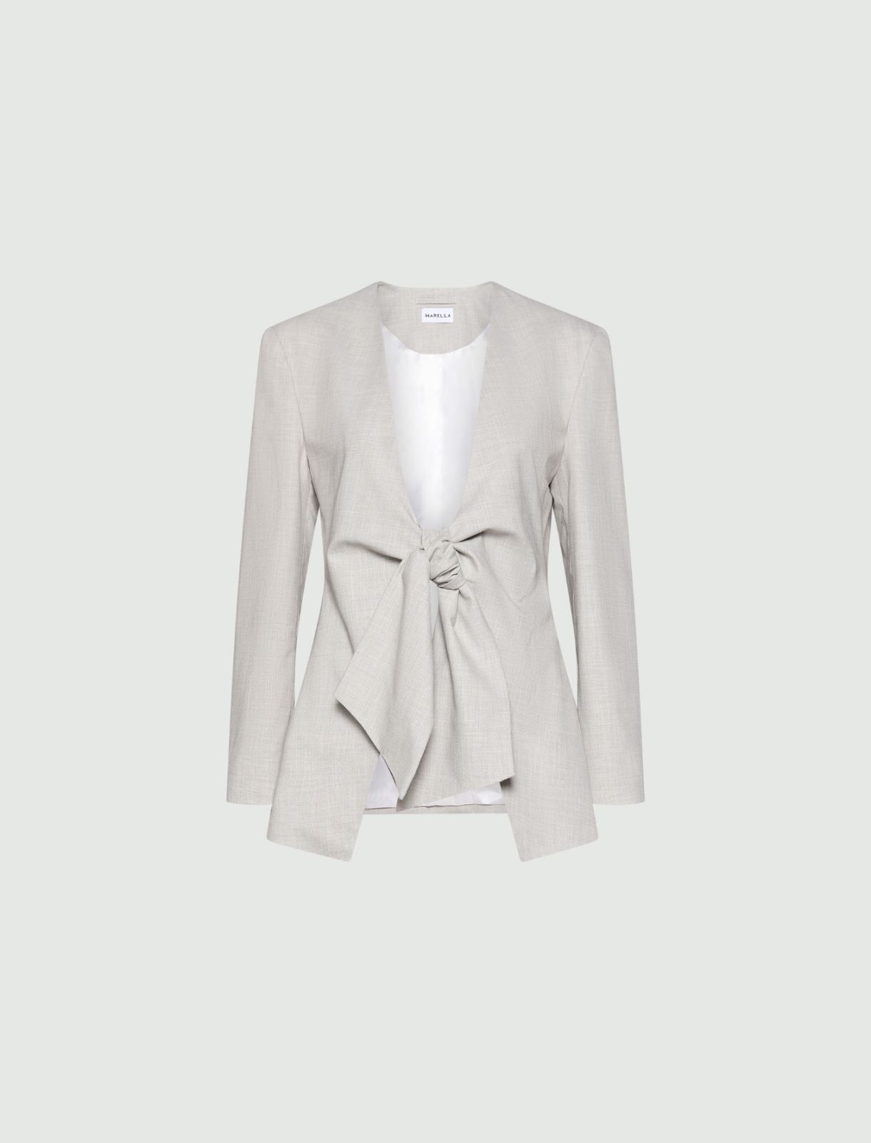 Knotted blazer - LIGHT GREY - Marella