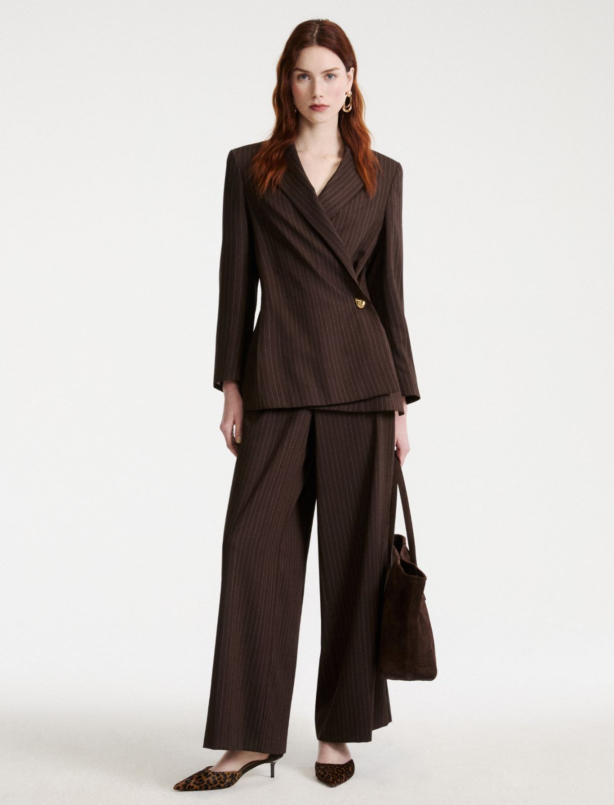 Blazer in saglia effetto resca - MARRONE - Marella - 2