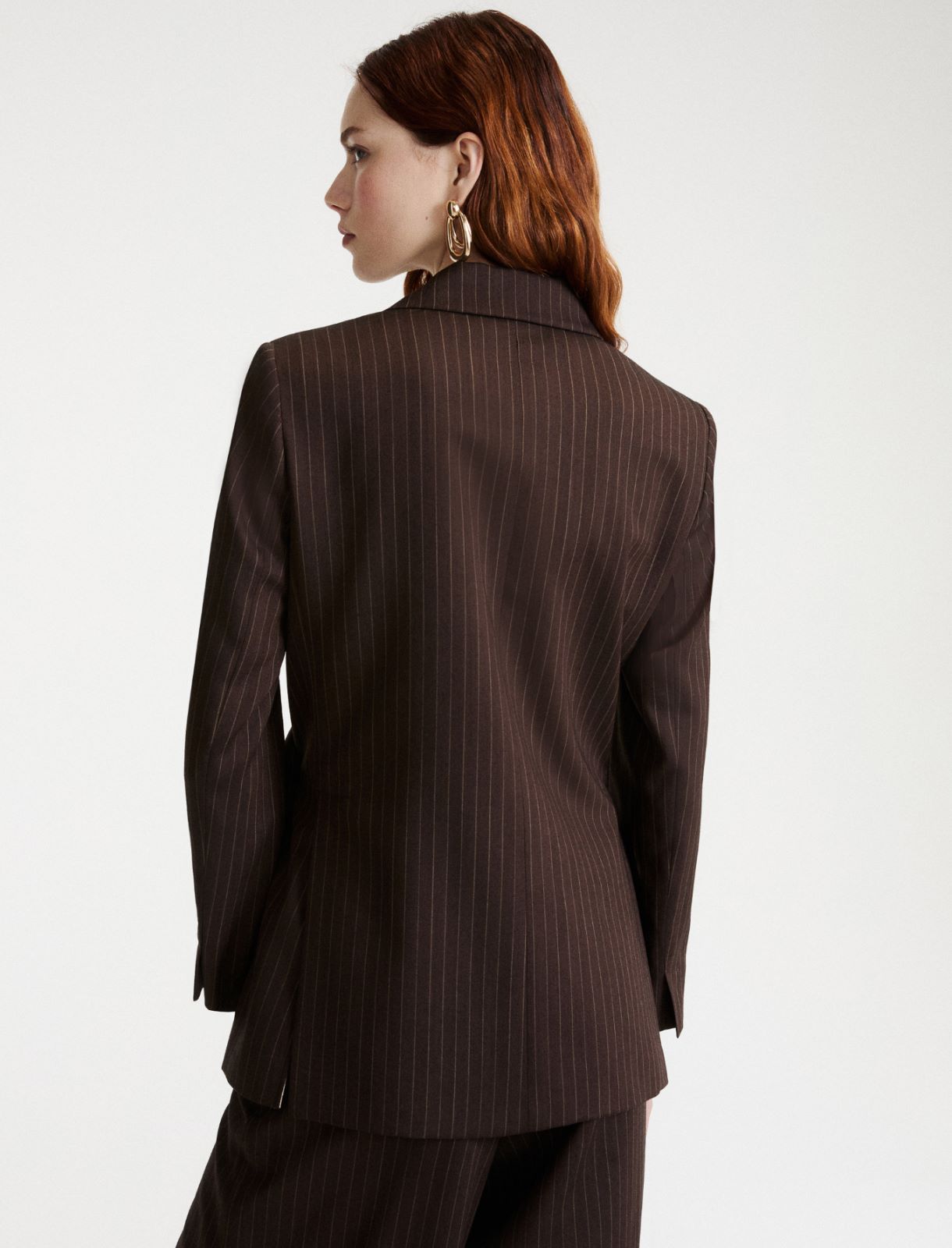 Blazer in saglia effetto resca - MARRONE - Marella - 3