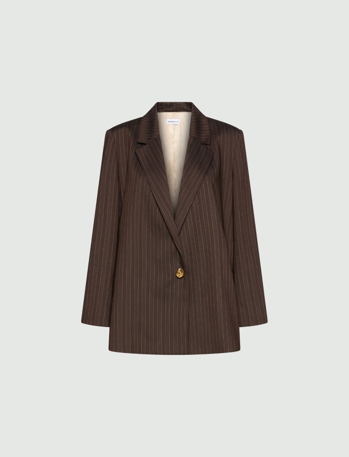 Blazer in saglia effetto resca - MARRONE - Marella