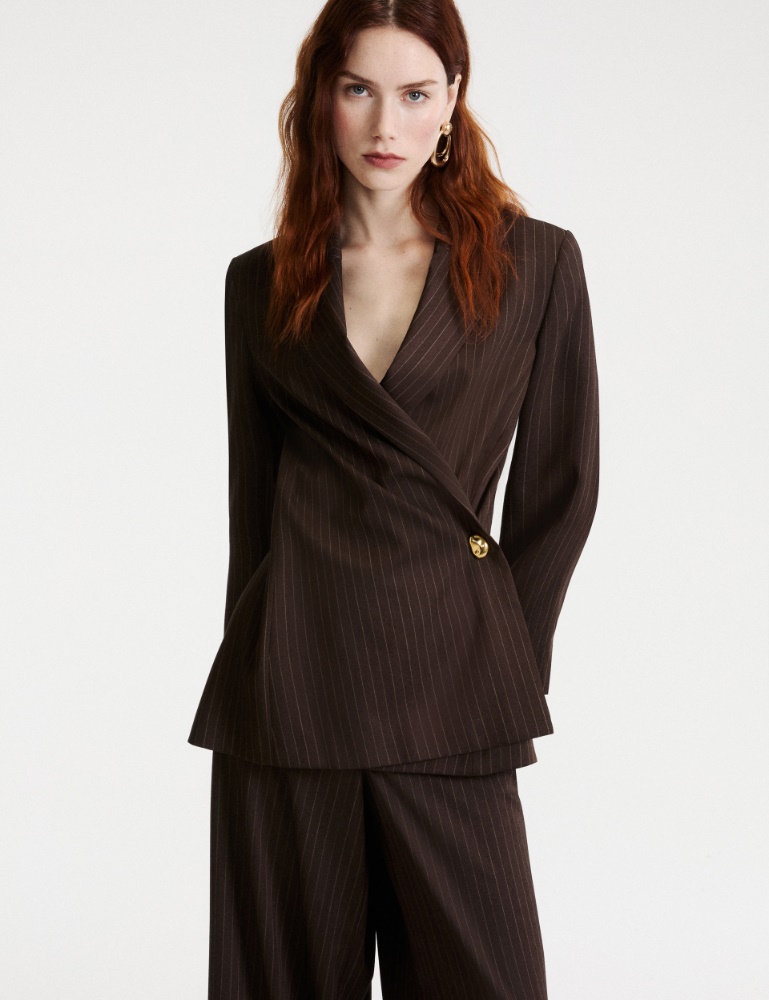 Herringbone-effect twill blazer - Marella