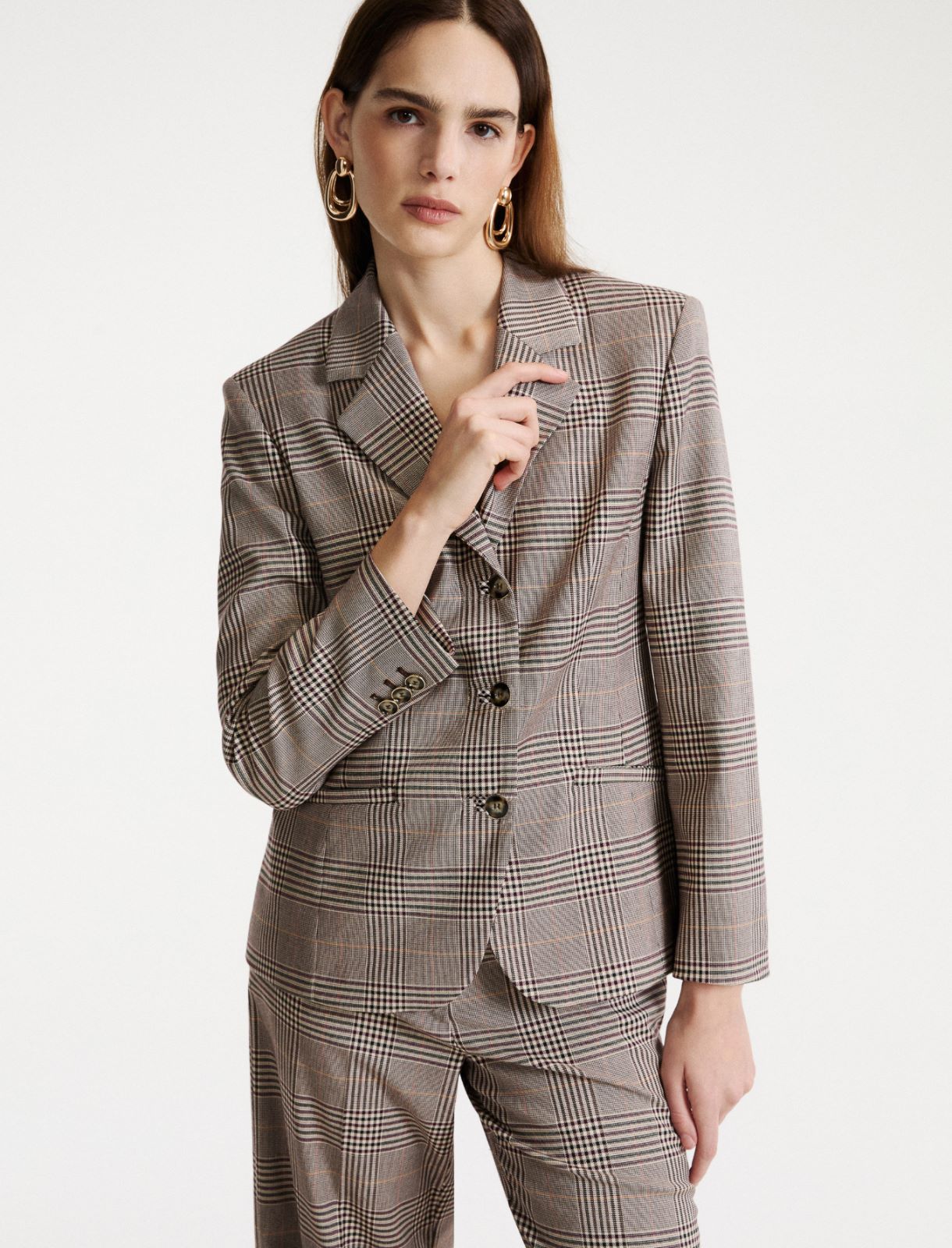 Glencheck-Blazer - SCHOKOLADE - Marella - 4