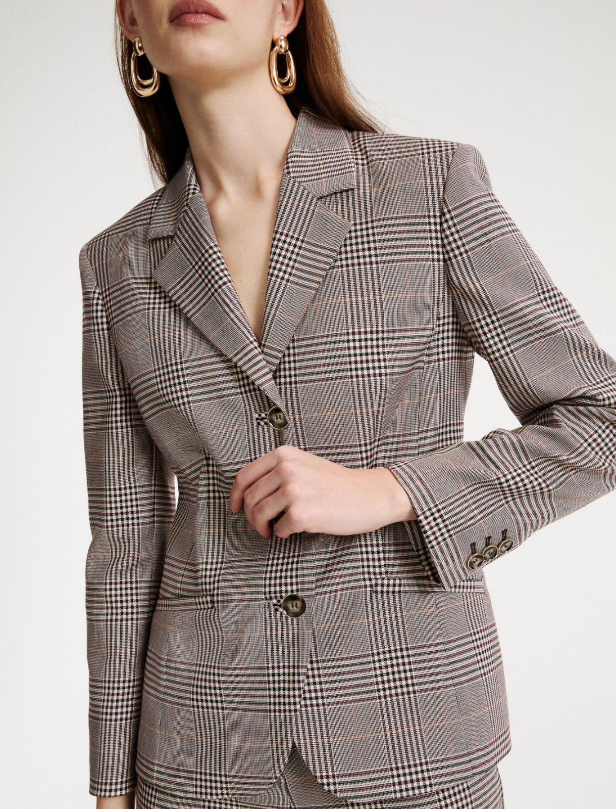 Glencheck-Blazer - SCHOKOLADE - Marella - 5