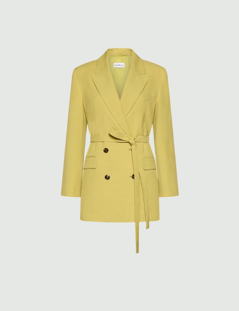 Belted double-breasted blazer - Marella