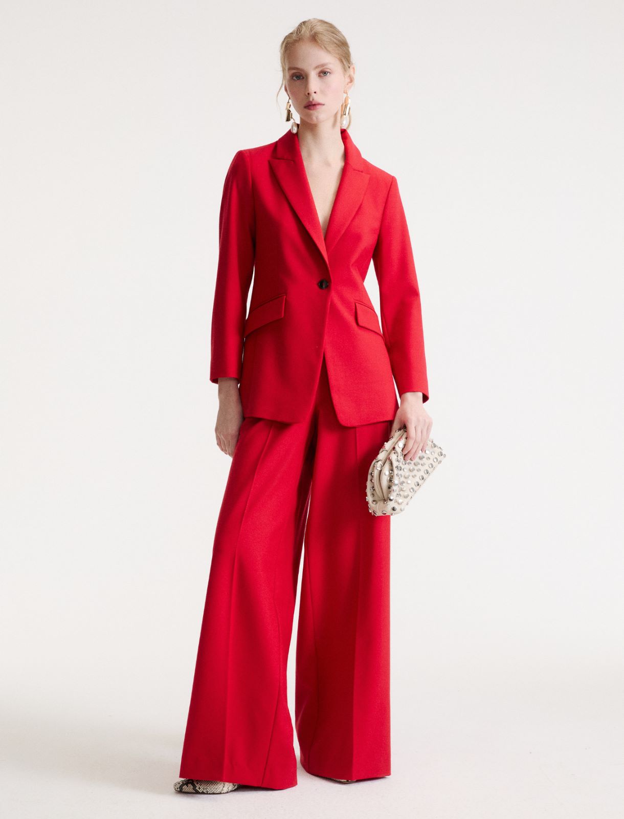 Giacca monopetto in twill stretch - ROSSO - Marella - 2