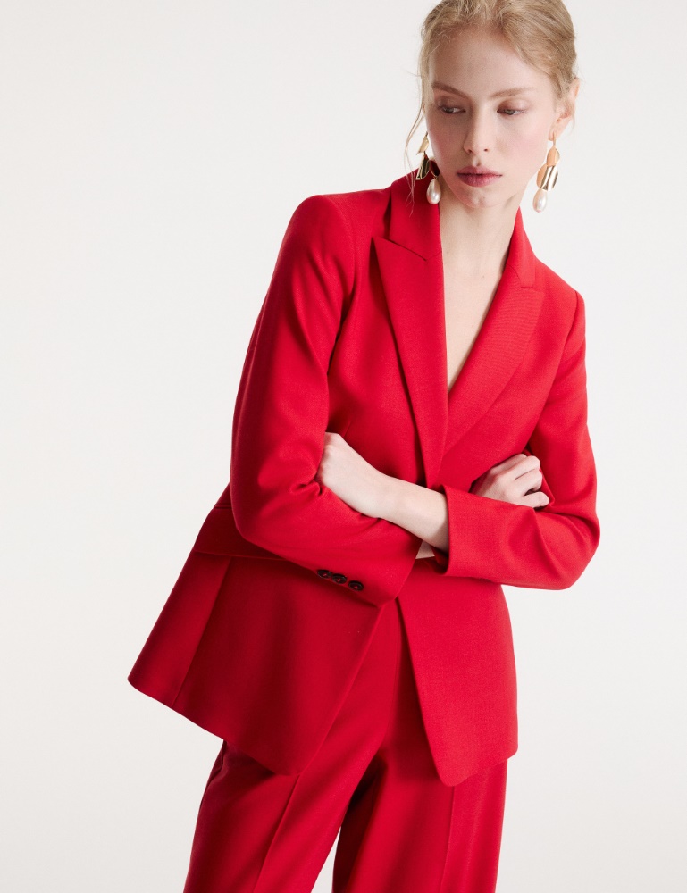 Einreihiger Blazer aus Stretch-Twill - Marella