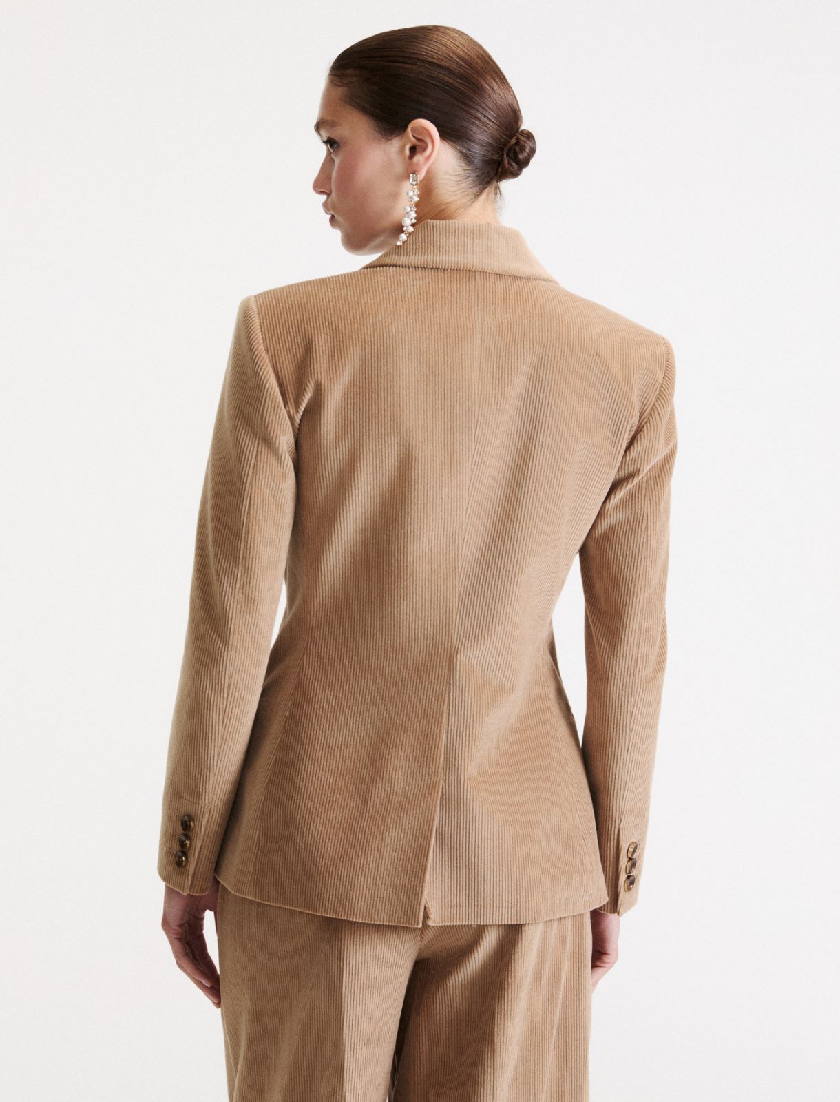 Corduroy jacket - CAMEL - Marella - 3