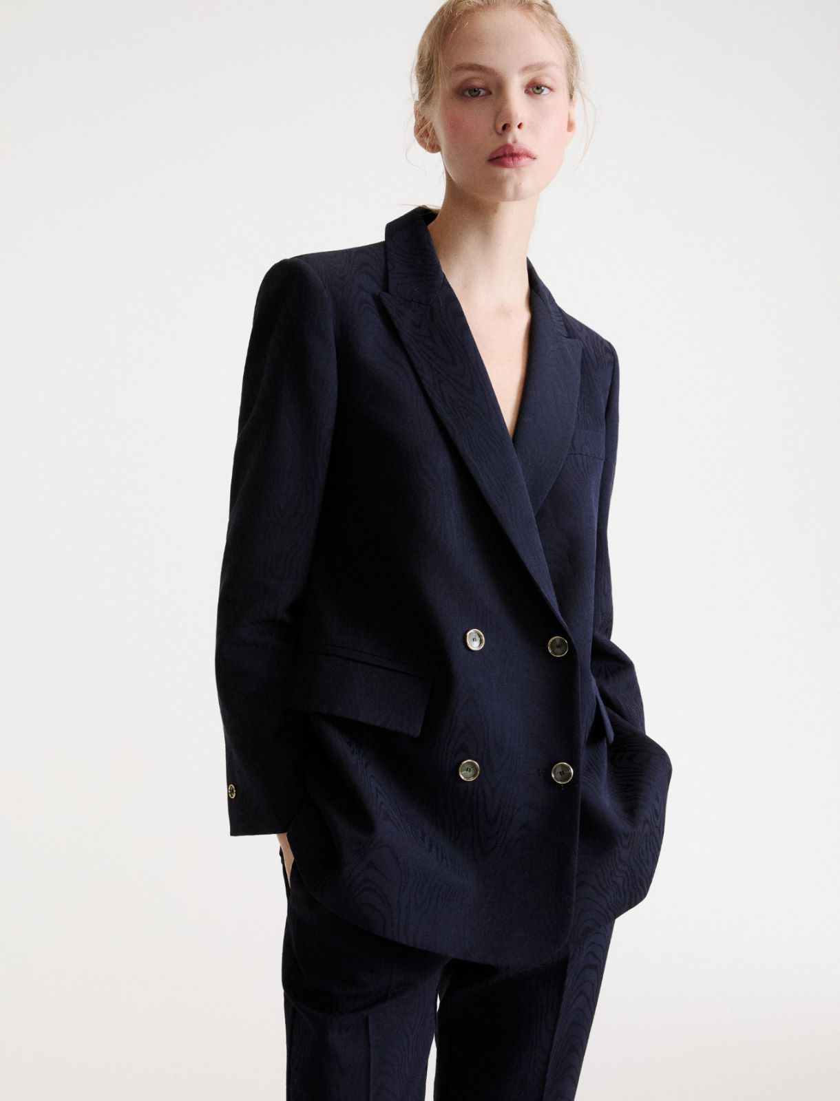 Jacke aus Moiré-Jacquard - BLAU - Marella - 4