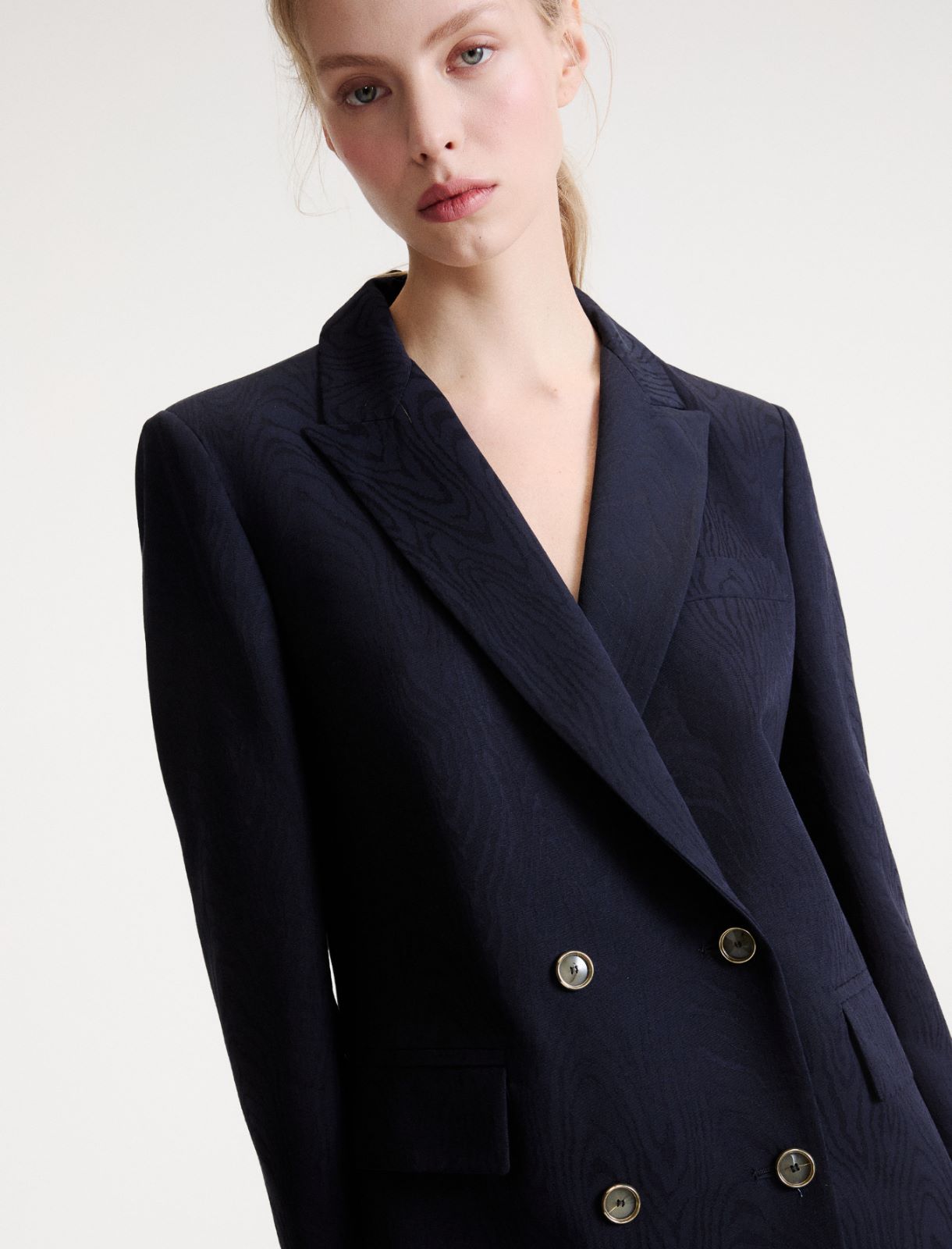 Jacke aus Moiré-Jacquard - BLAU - Marella - 5