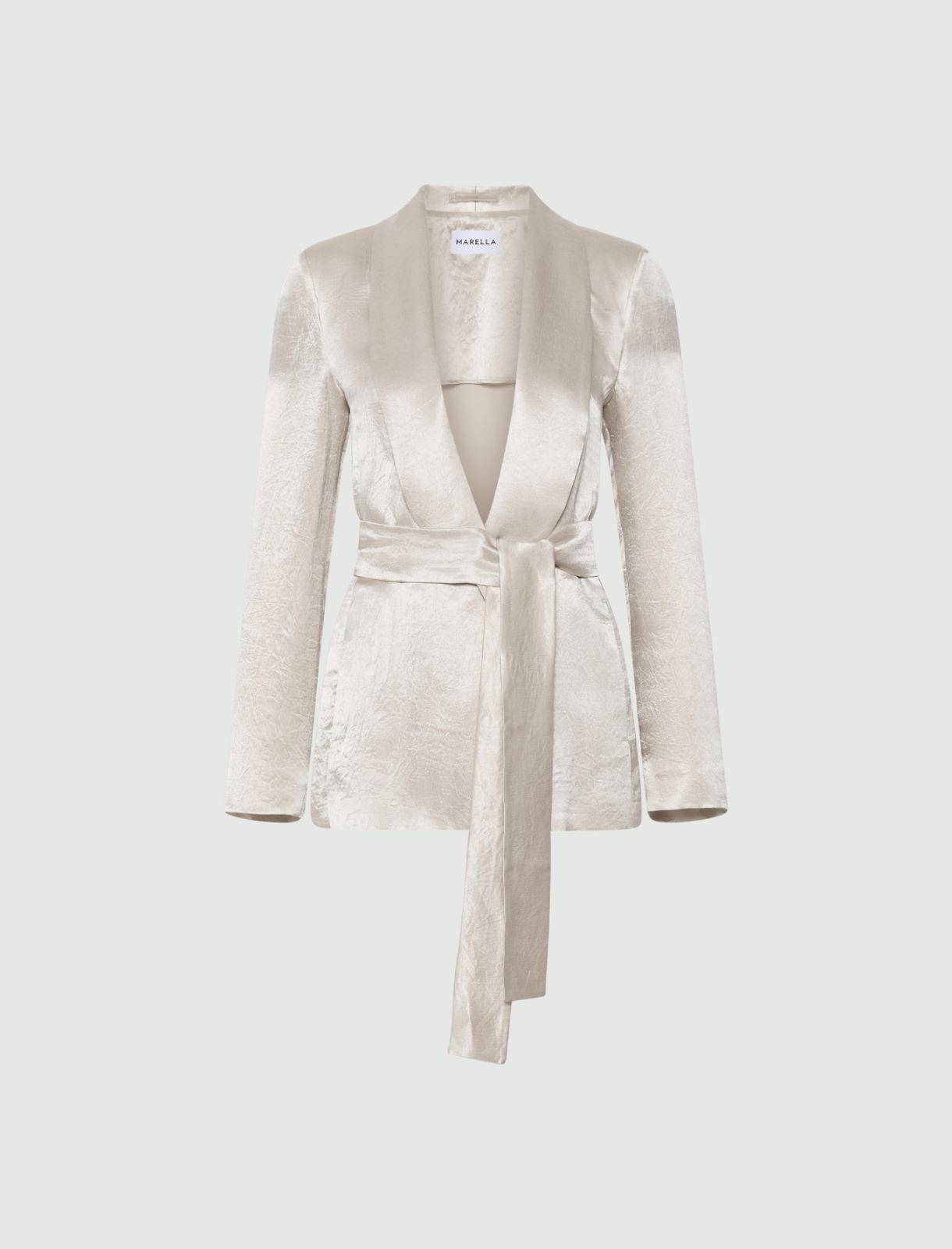 Blazer en satin léger - NATUREL - Marella