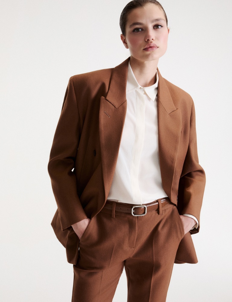 Oversized wool twill jacket - Marella