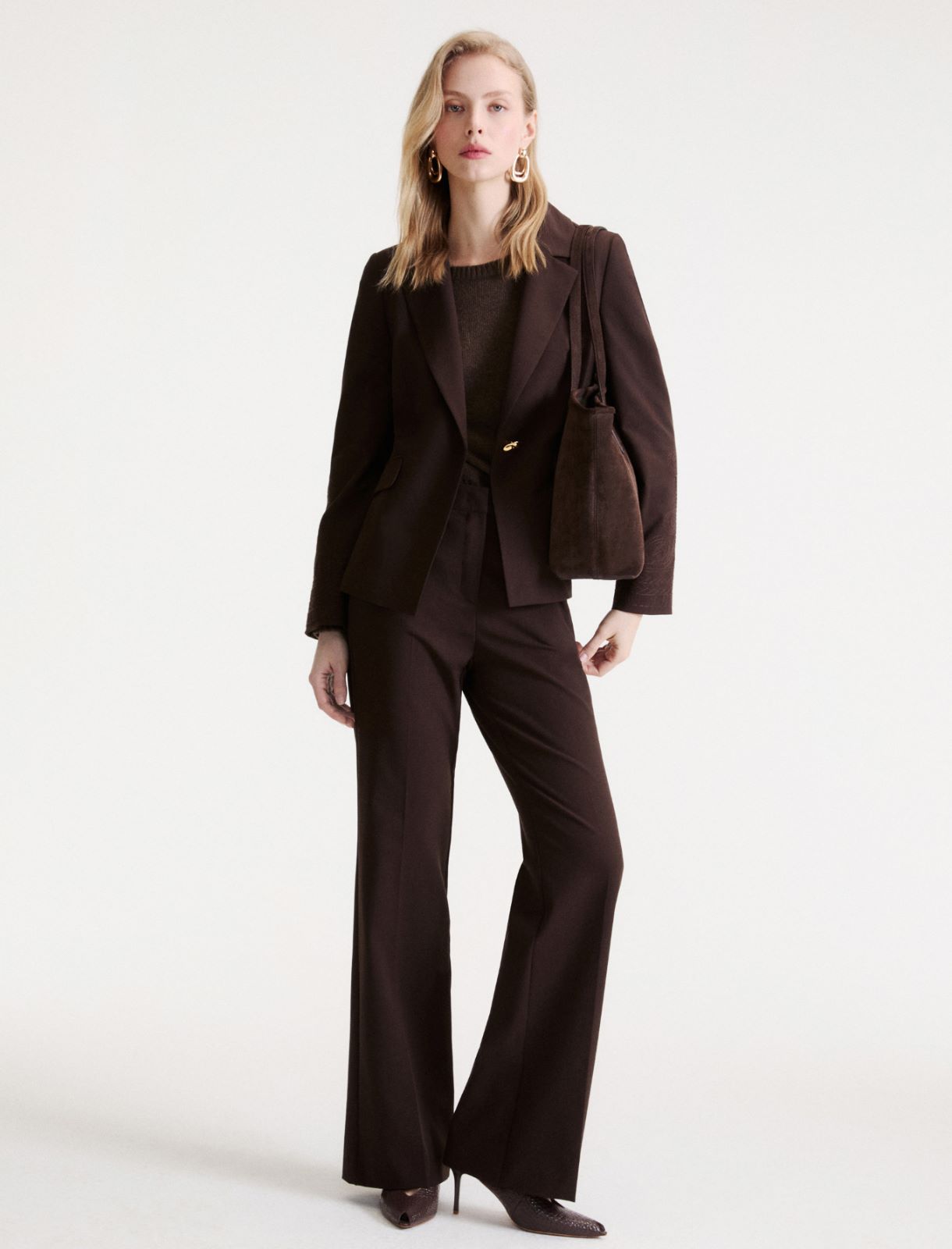 Embroidered blazer - BROWN - Marella - 2