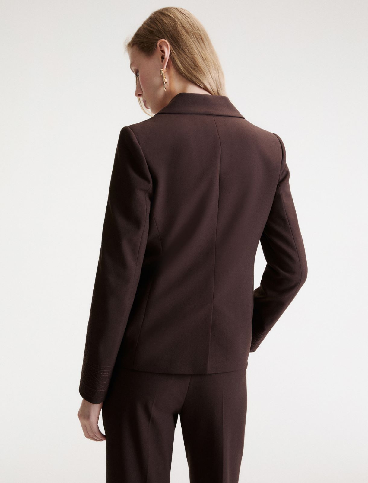 Embroidered blazer - BROWN - Marella - 3