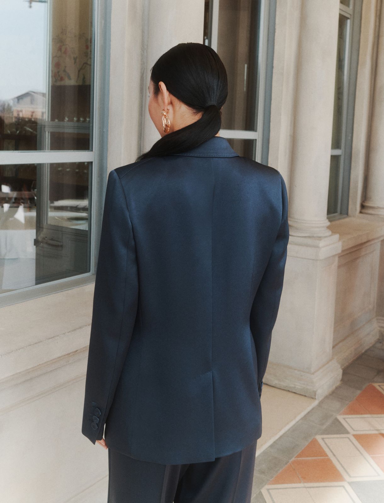 Blazer à simple boutonnage en satin - AVIATION - Marella - 3