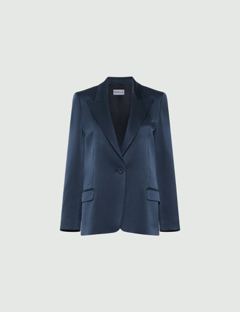Single-breasted satin blazer - Marella