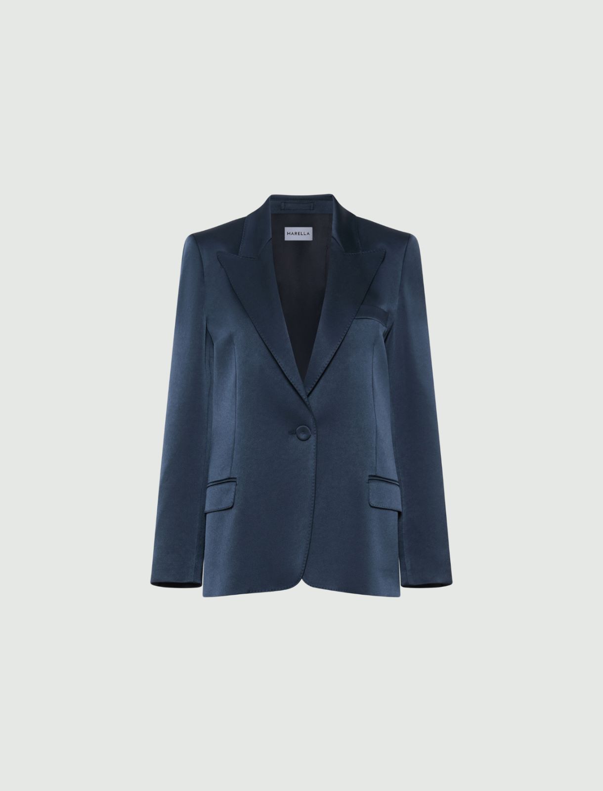 Blazer à simple boutonnage en satin - AVIATION - Marella