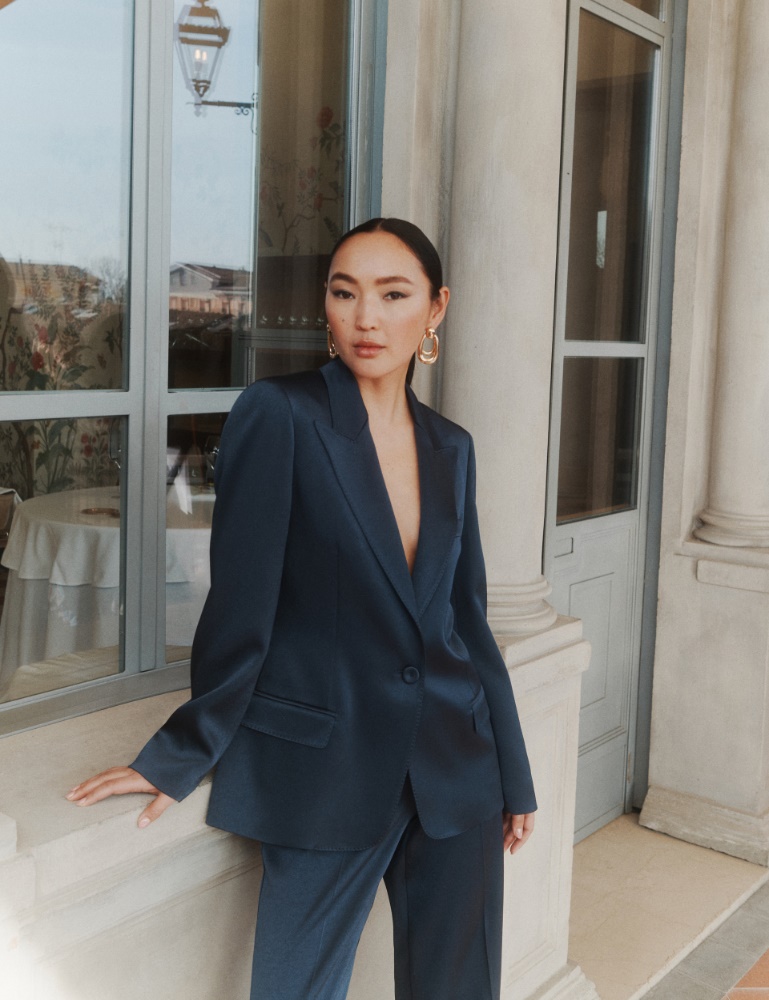 Single-breasted satin blazer - Marella