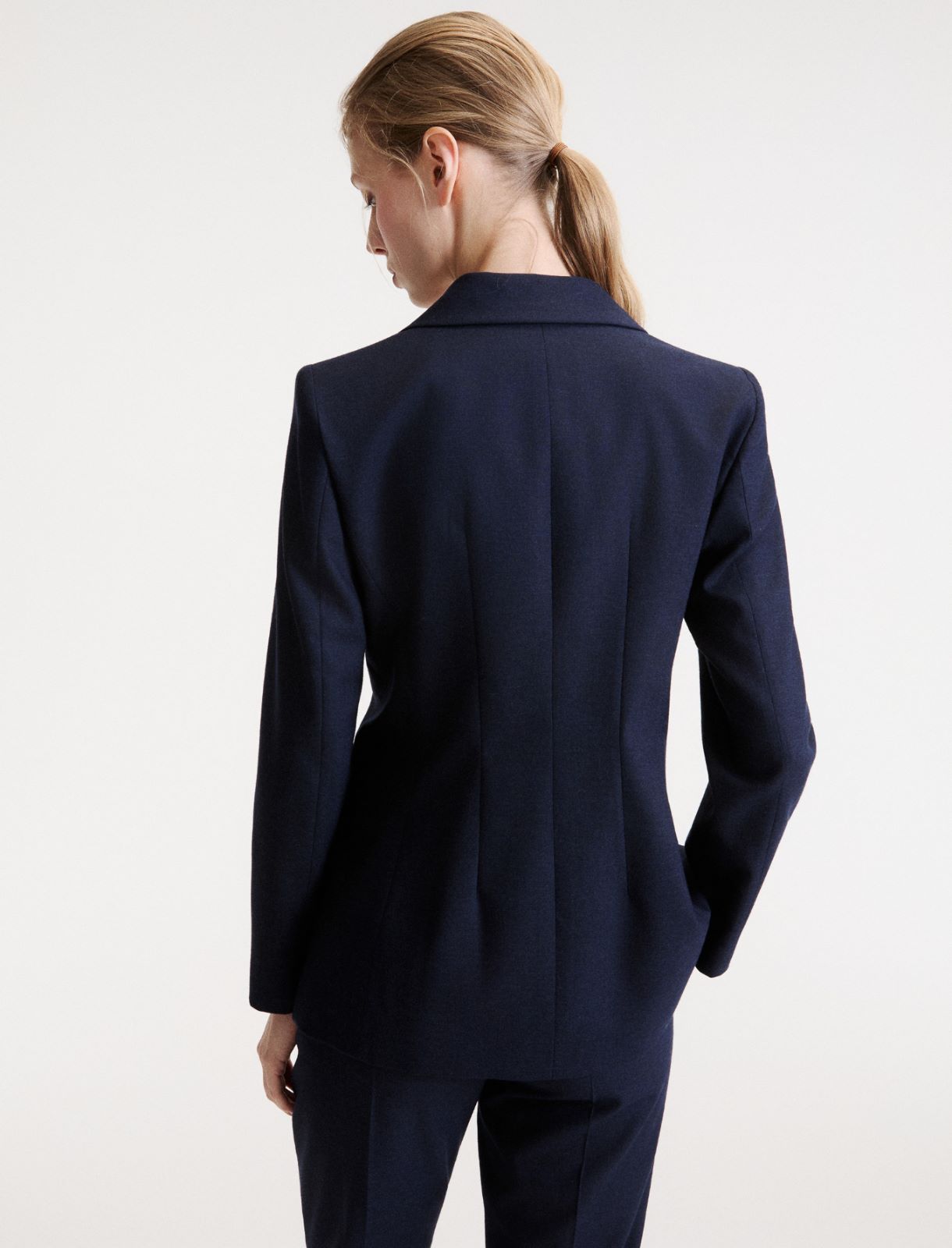 Comfort wool-blend jacket - NAVY - Marella - 3