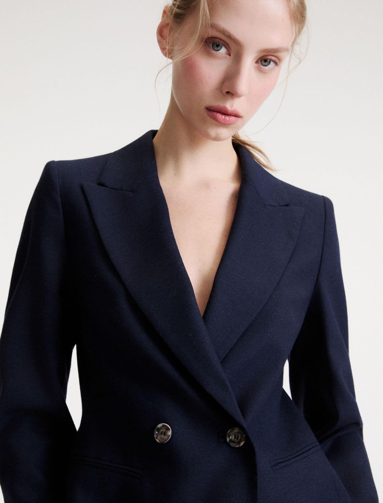 Comfort wool-blend jacket - NAVY - Marella - 5