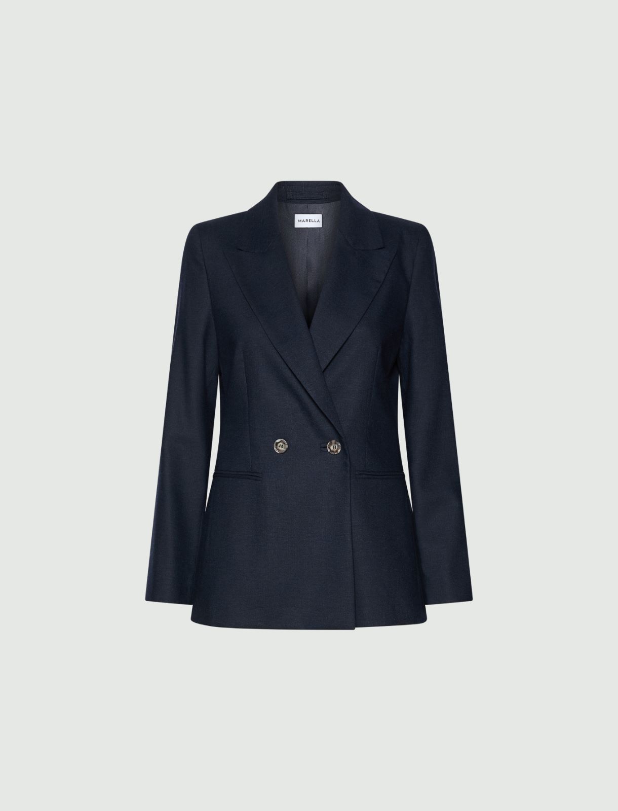 Comfort wool-blend jacket - NAVY - Marella