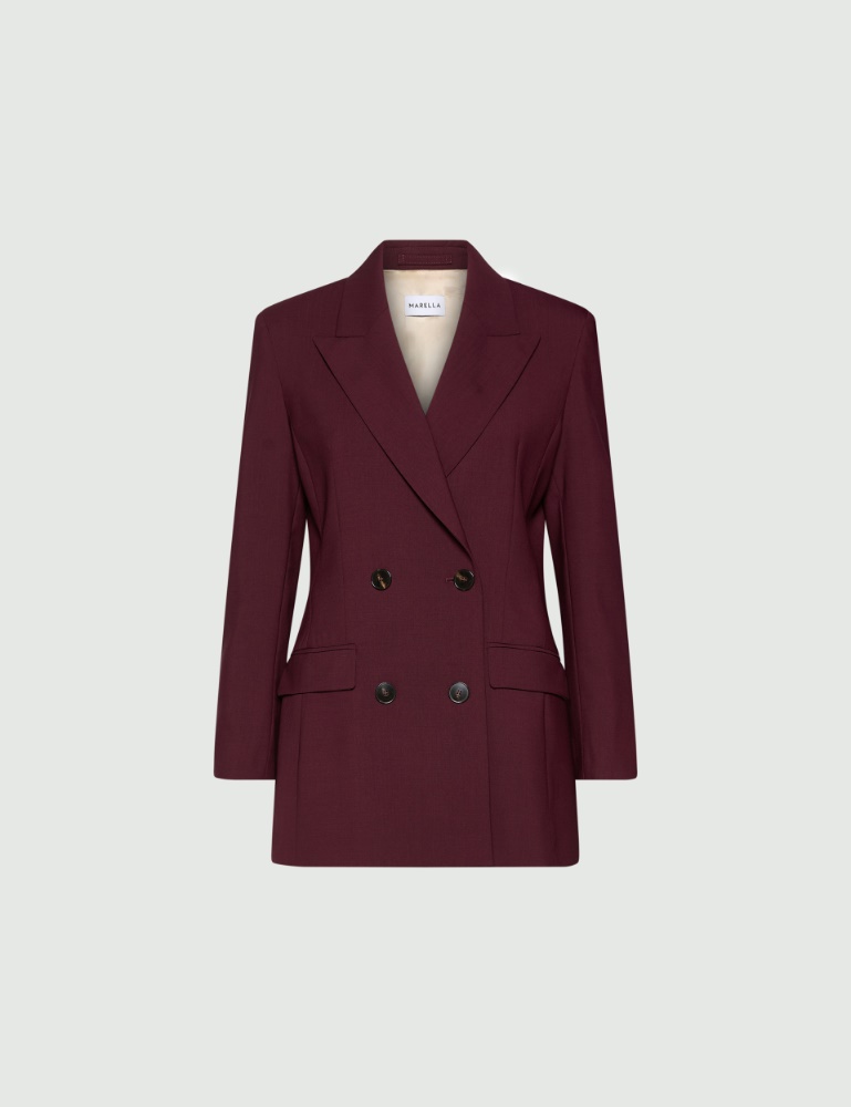Double-breasted stretch wool blazer - Marella