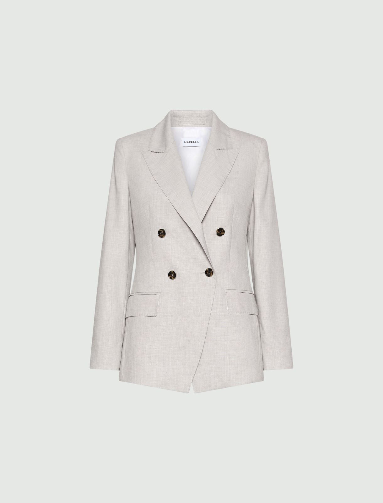 Double-breasted blazer - LIGHT GREY - Marella