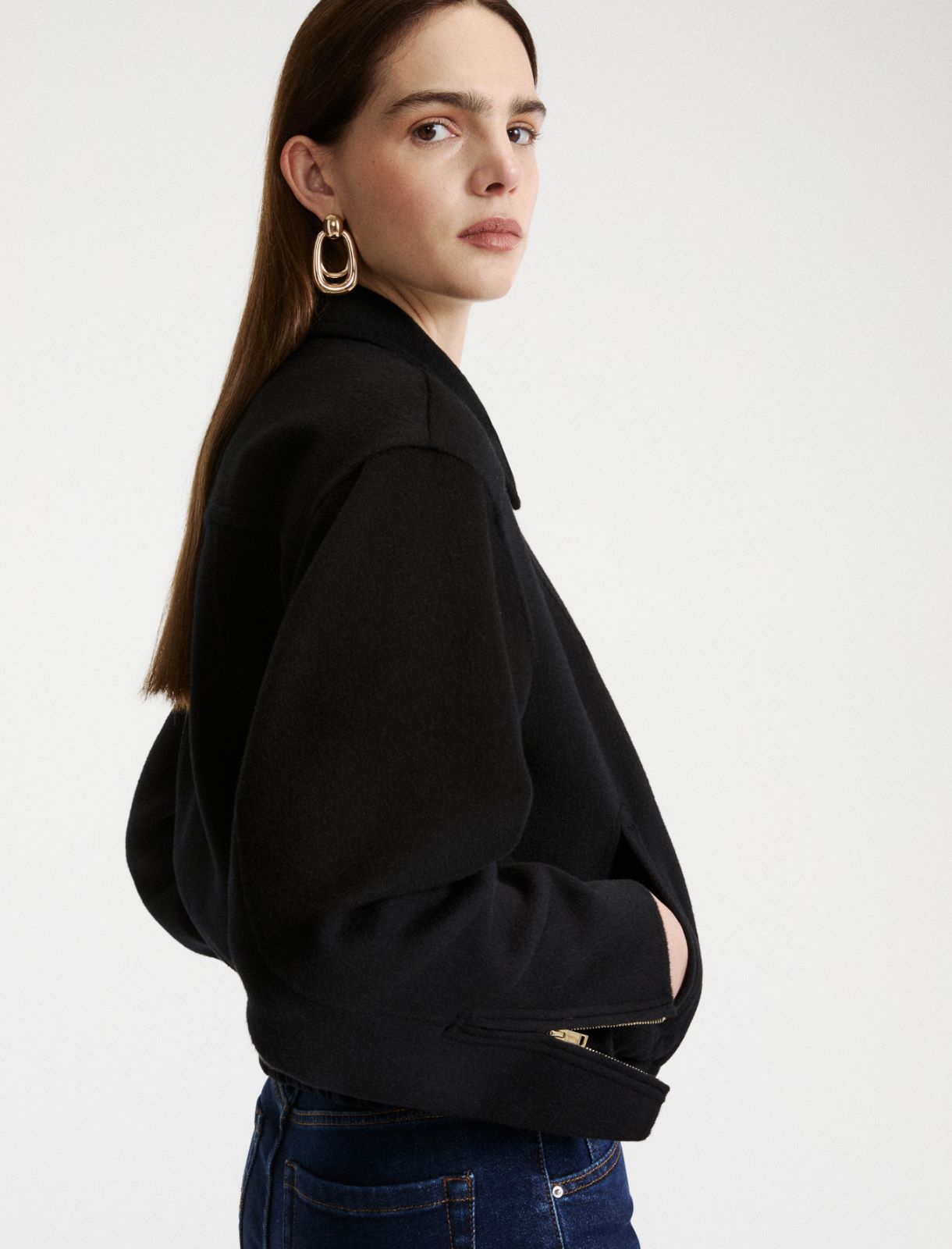 Blouson aus reiner Wolle - SCHWARZ - Marella - 5