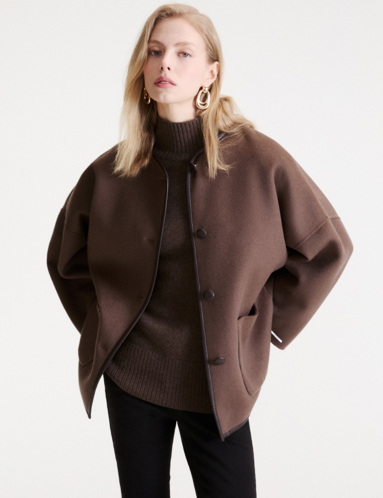 Double-Sided Wool Cape - Marella