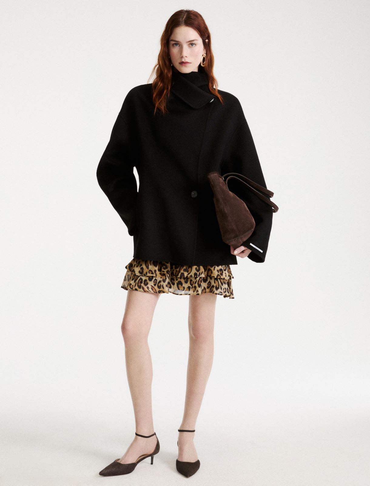 Double-faced wool-blend pea coat - BLACK - Marella - 2