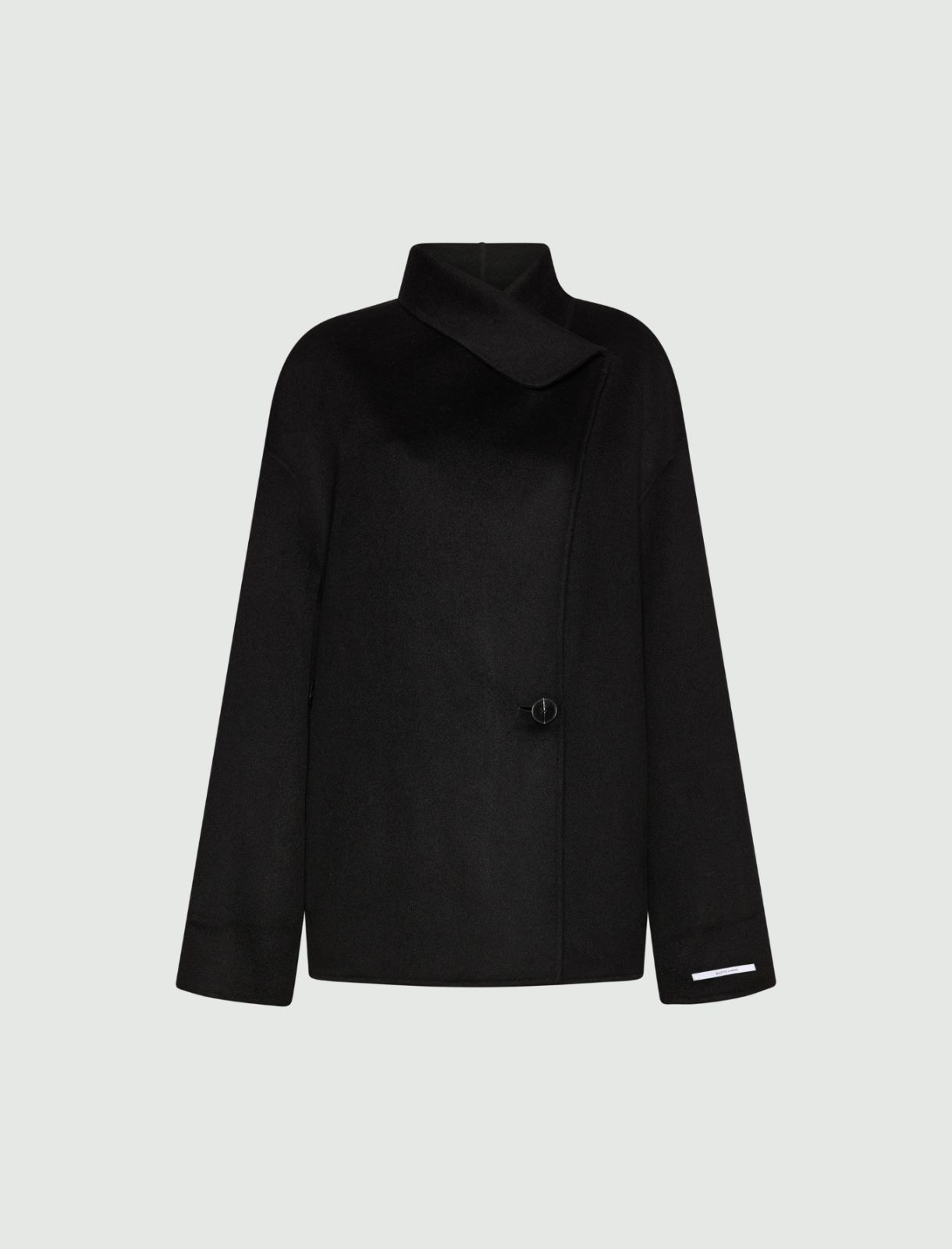Double-faced wool-blend pea coat - BLACK - Marella