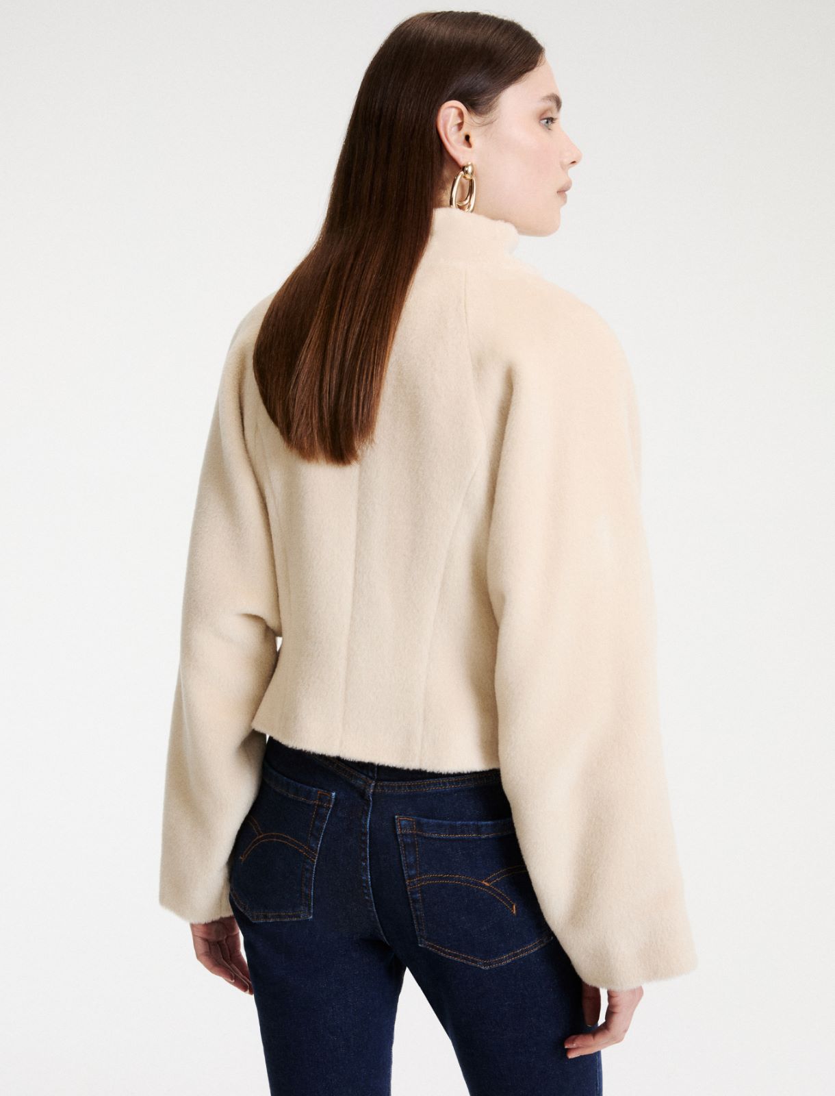 Veste surdimensionnée en alpaga - SABLE - Marella - 3