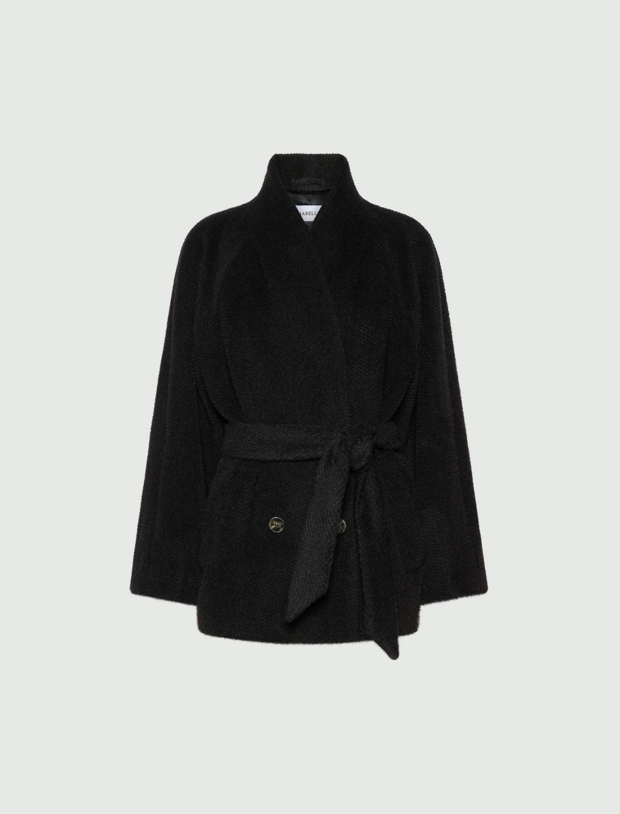 Caban en laine et alpaga - GRIS ANTHRACITE - Marella