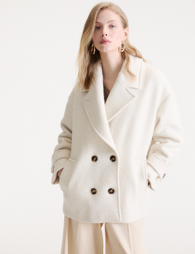 Herringbone bouclé coat - Marella