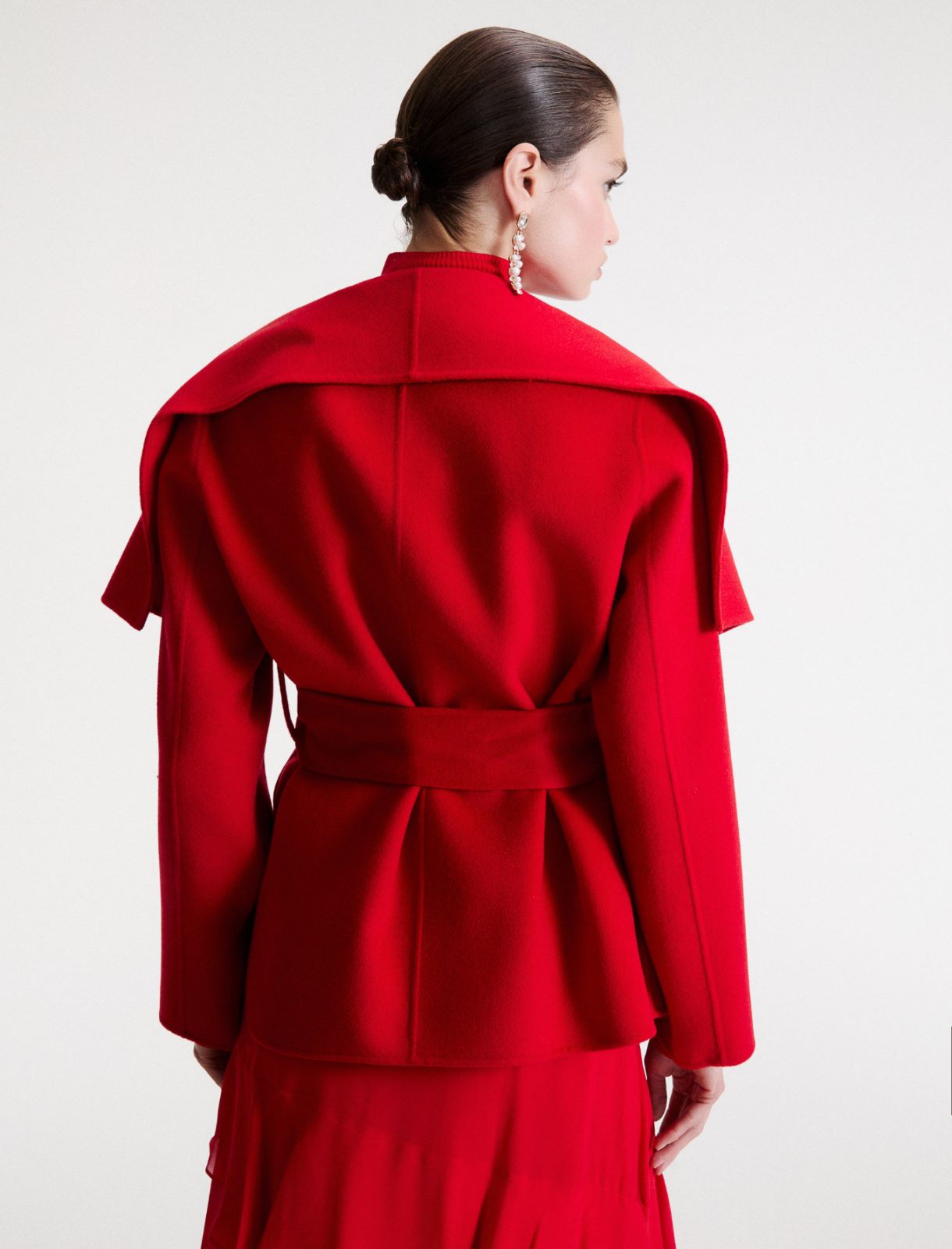 Weiche Jacke aus Doppelgewebe - ROT - Marella - 3